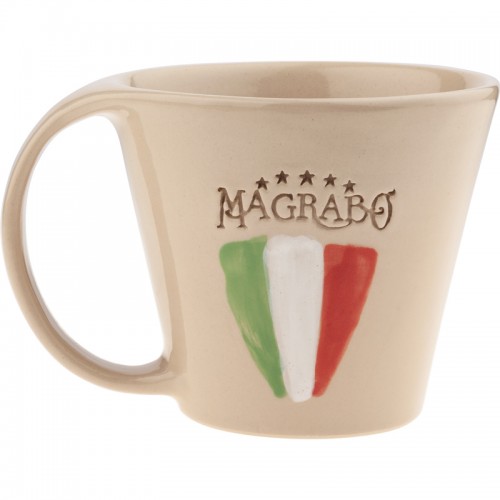 Tazza MUG in Grès con manico, realizzata artigianalmente in Italia dal laboratorio Ceramiche Bucci per Magrabò