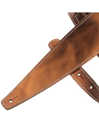 Guitar Strap Bronze Genuine Leather 8 Cm Holes HS Metallic