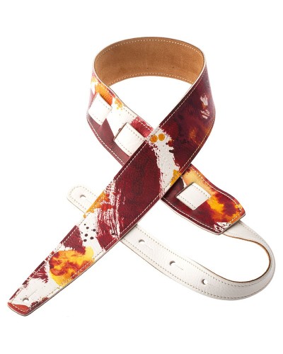 Guitar Strap Multicolor Genuine Leather 6 Cm Holes HS Paint