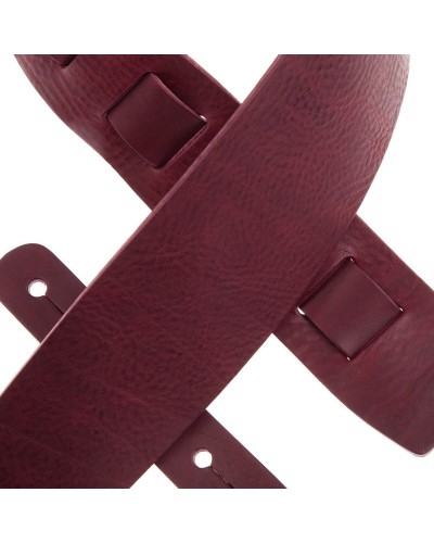 Guitar Strap Red Certified Vegetable Tanned Leather 8 Cm Holes HC Core