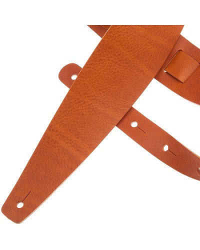 Guitar Strap Brown Certified Vegetable Tanned Leather 8 Cm Holes HC Core