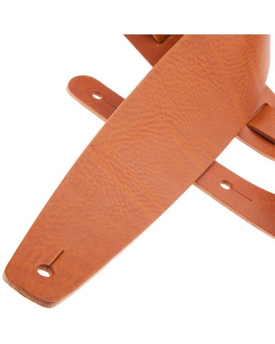 Guitar Strap Brown Certified Vegetable Tanned Leather 8 Cm Holes HC Core