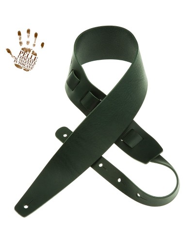 Guitar Strap Green Certified Vegetable Tanned Leather 8 Cm Holes HC Core