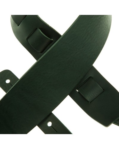 Guitar Strap Green Certified Vegetable Tanned Leather 8 Cm Holes HC Core