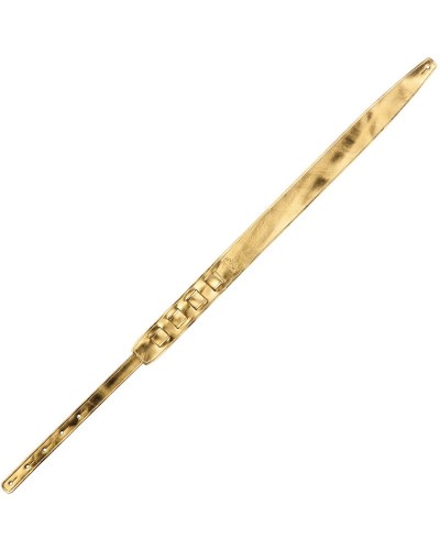 Tracolla per Chitarra e Basso Oro Vera Pelle 6 Cm Holes HS Metallic