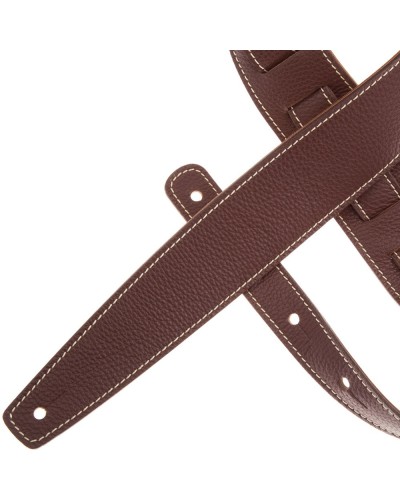 Guitar Strap Brown Genuine Leather 6 Cm Holes HS Colors