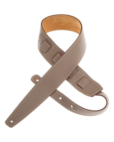 Guitar Strap Kaki Genuine Leather 6 Cm Holes HS Colors