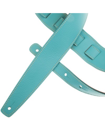 Guitar Strap Green Genuine Leather 6 Cm Holes HS Colors