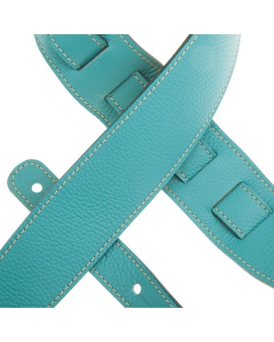 Guitar Strap Green Genuine Leather 6 Cm Holes HS Colors