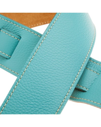 Guitar Strap Green Genuine Leather 6 Cm Holes HS Colors