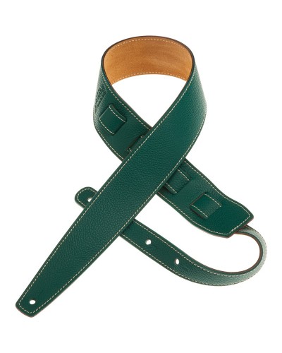 Guitar Strap Green Genuine Leather 6 Cm Holes HS Colors