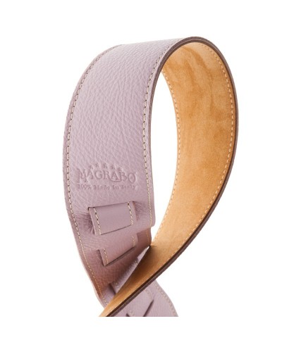 Guitar Strap Violet Genuine Leather 6 Cm Holes HS Colors