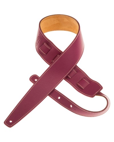 Guitar Strap Violet Genuine Leather 6 Cm Holes HS Colors