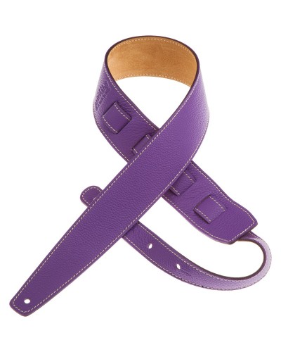 Guitar Strap Violet Genuine Leather 6 Cm Holes HS Colors