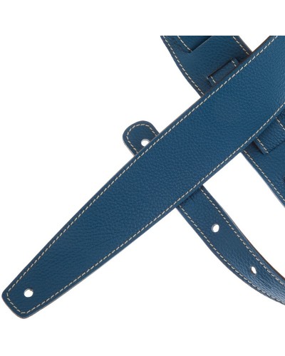 Guitar Strap Blu Genuine Leather 6 Cm Holes HS Colors