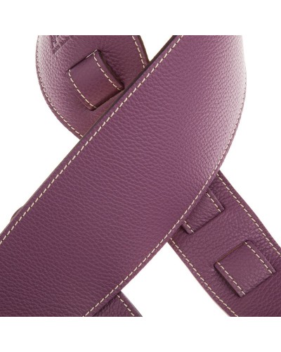 Guitar Strap Violet Genuine Leather 10 Cm Holes HS Colors