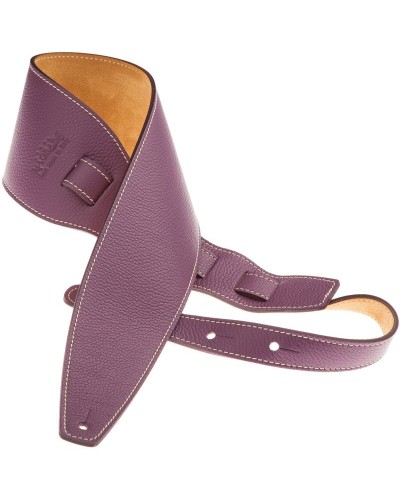 Guitar Strap Violet Genuine Leather 10 Cm Holes HS Colors