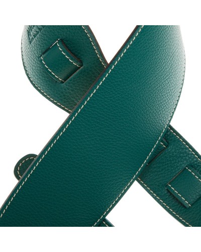 Guitar Strap Green Genuine Leather 10 Cm Holes HS Colors