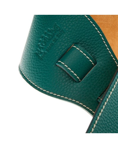 Guitar Strap Green Genuine Leather 10 Cm Holes HS Colors