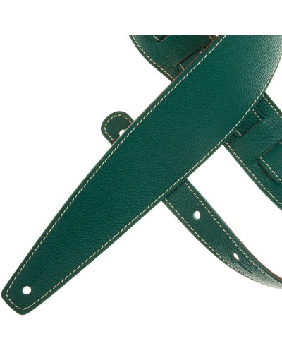 Guitar Strap Green Genuine Leather 8 Cm Holes HS Colors