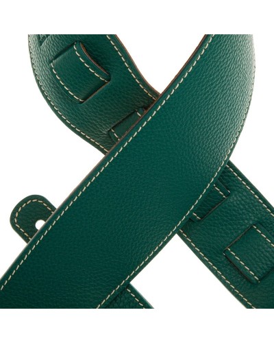 Guitar Strap Green Genuine Leather 8 Cm Holes HS Colors