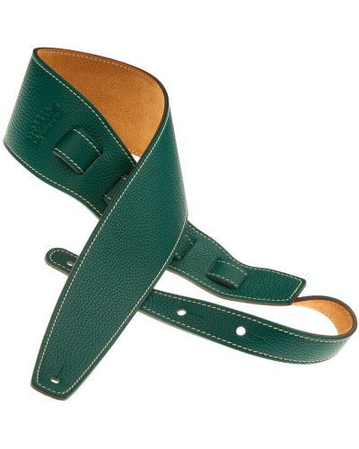 Guitar Strap Green Genuine Leather 8 Cm Holes HS Colors