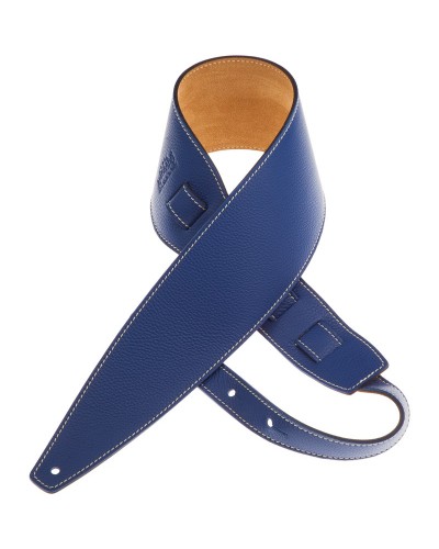 Guitar Strap Blu Genuine Leather 10 Cm Holes HS Colors