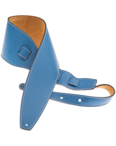 Guitar Strap Blu Genuine Leather 10 Cm Holes HS Colors