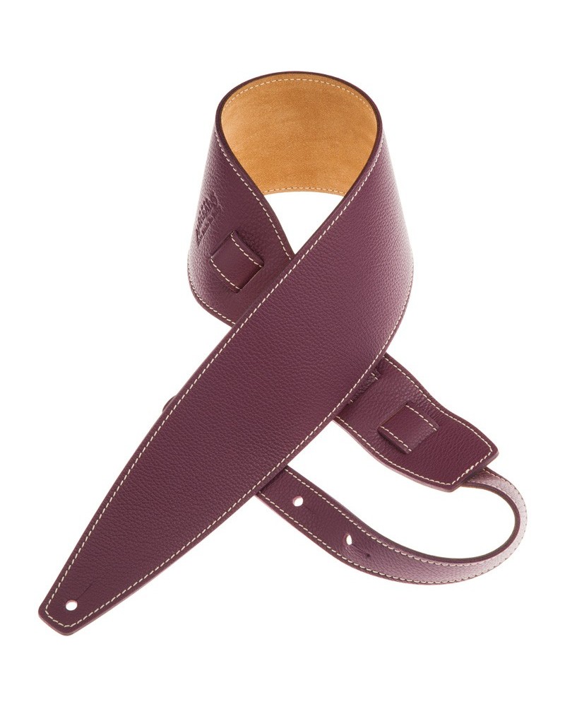 Guitar Strap Violet Genuine Leather 10 Cm Holes HS Colors