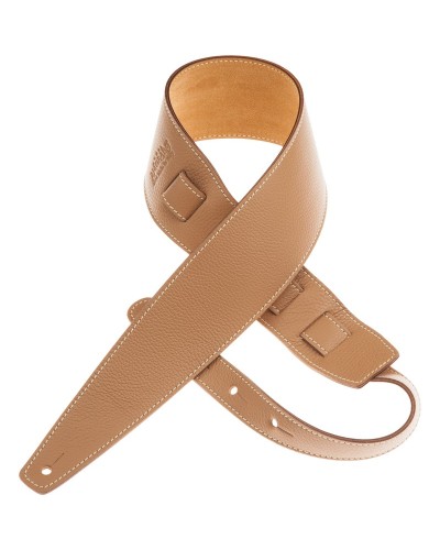 Guitar Strap Cappuccino Genuine Leather 8 Cm Holes HS Colors