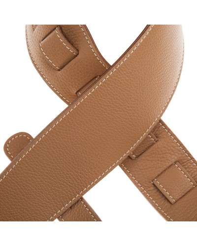 Guitar Strap Cappuccino Genuine Leather 8 Cm Holes HS Colors