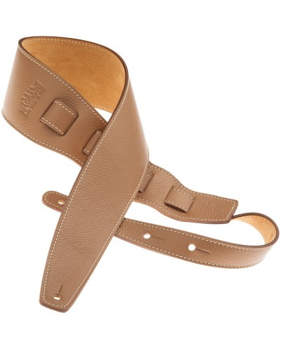 Guitar Strap Cappuccino Genuine Leather 8 Cm Holes HS Colors