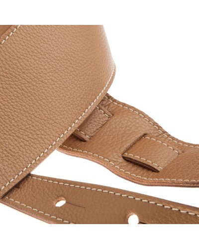 Guitar Strap Cappuccino Genuine Leather 8 Cm Holes HS Colors