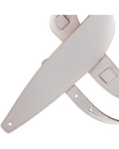 Guitar Strap White Genuine Leather 10 Cm Holes HS Colors