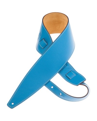 Guitar Strap Blu Genuine Leather 10 Cm Holes HS Colors