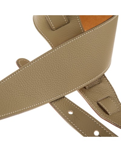 Guitar Strap Green Genuine Leather 8 Cm Holes HS Colors