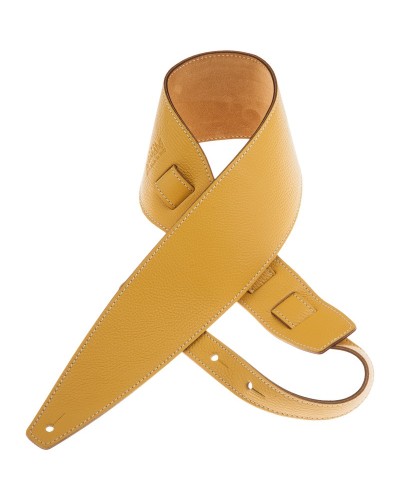 Guitar Strap Yellow Genuine Leather 10 Cm Holes HS Colors