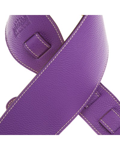 Guitar Strap Violet Genuine Leather 10 Cm Holes HS Colors