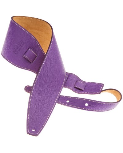 Guitar Strap Violet Genuine Leather 10 Cm Holes HS Colors