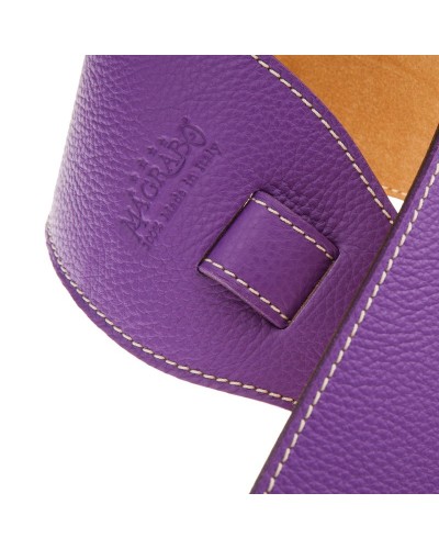 Guitar Strap Violet Genuine Leather 10 Cm Holes HS Colors