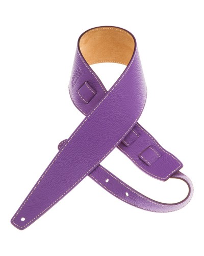 Guitar Strap Violet Genuine Leather 8 Cm Holes HS Colors