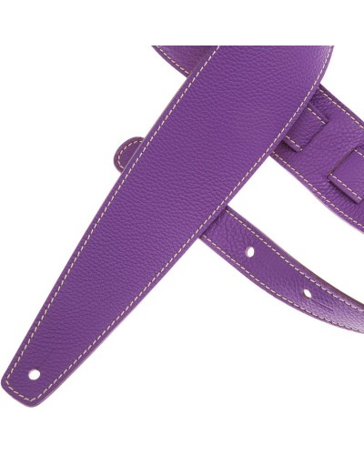 Guitar Strap Violet Genuine Leather 8 Cm Holes HS Colors