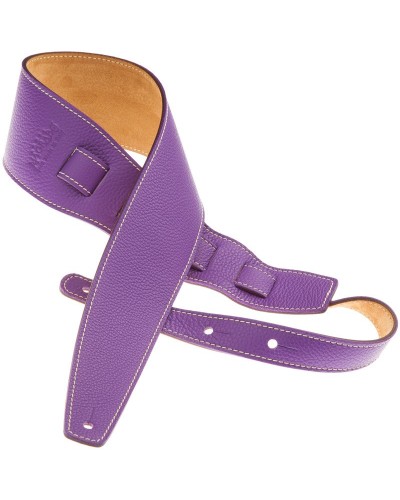 Guitar Strap Violet Genuine Leather 8 Cm Holes HS Colors