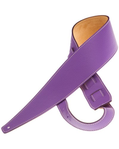 Guitar Strap Violet Genuine Leather 8 Cm Holes HS Colors