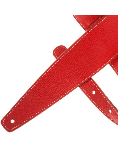 Guitar Strap Red Genuine Leather 8 Cm Holes HS Colors