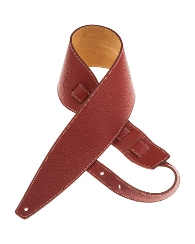 Guitar Strap Red Genuine Leather 10 Cm Holes HS Colors