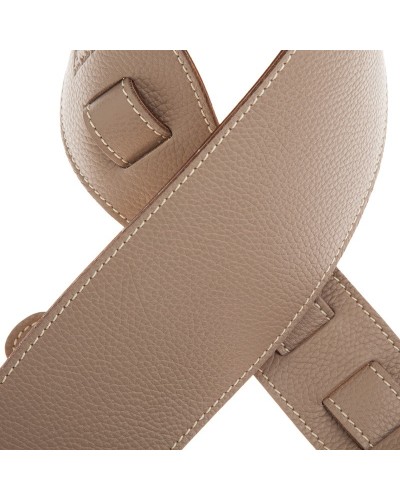 Guitar Strap Kaki Genuine Leather 10 Cm Holes HS Colors