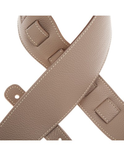 Guitar Strap Kaki Genuine Leather 8 Cm Holes HS Colors