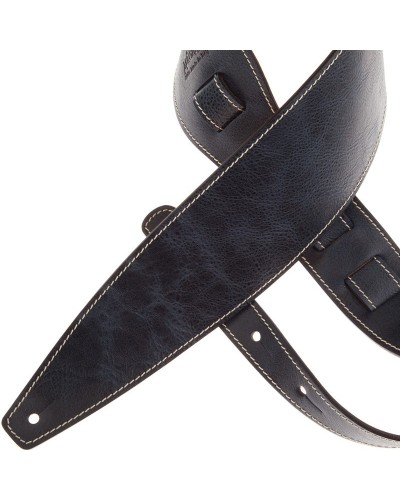 Guitar Strap Blu Genuine Leather 10 Cm 885 Holes HS Aged