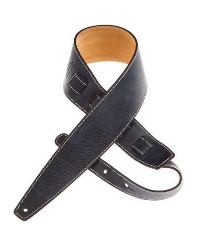 Guitar Strap Blu Genuine Leather 8 Cm 885 Holes HS Aged